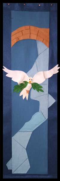 Sanctuary banner 6, representing the sixth great end: the exhibition of the Kingdom of Heaven to the world